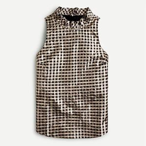 Like New J.Crew Gold Ruffle-neck Top